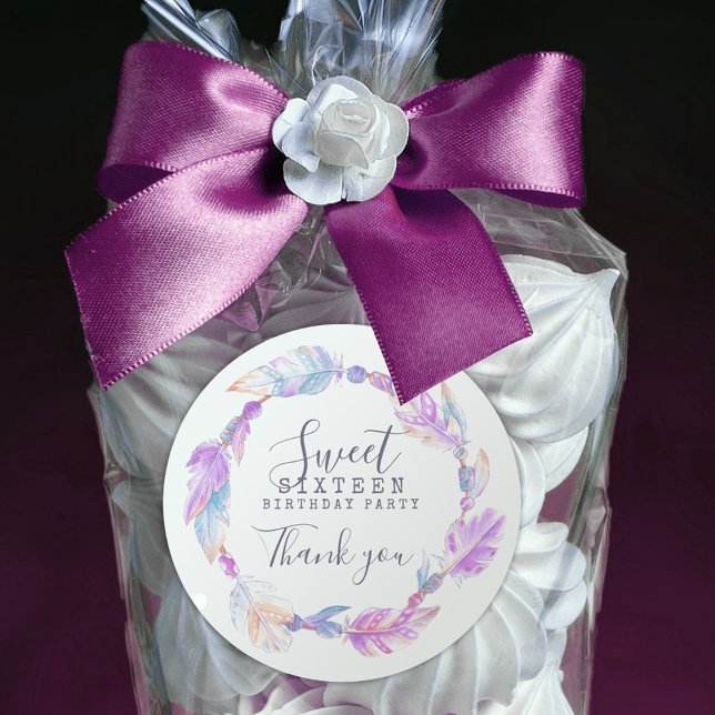 Adesivo Vinheta de 16 aquarelas (Criador carregado)