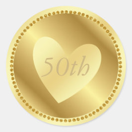 Adesivo Vinheta de 50 anos Dourada