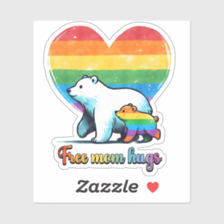 Adesivo Vinheta de abraços de mamãe grátis