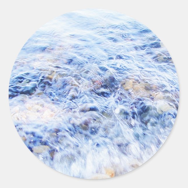 Adesivo Vinheta de água azul legal (Frente)