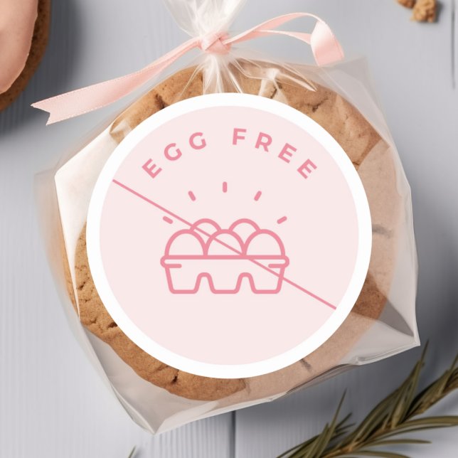 Adesivo Vinheta de Alerta de Alergia Livre de Ovos (Criador carregado)