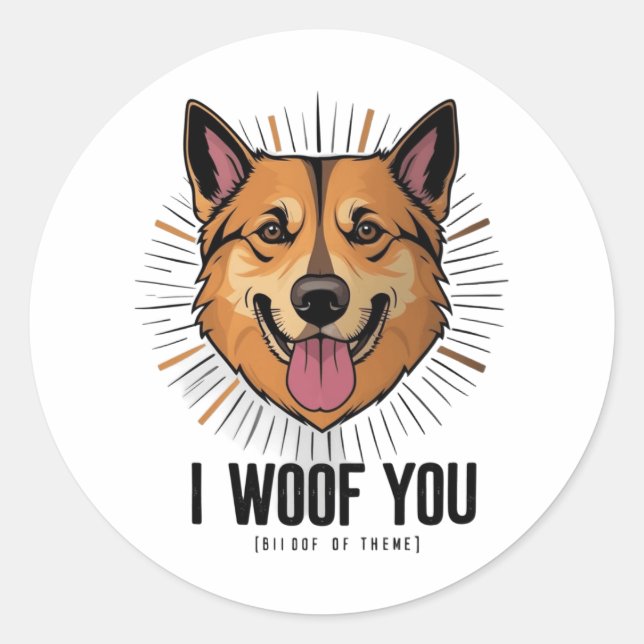 Adesivo Vinheta de Amor Cachorro (Frente)
