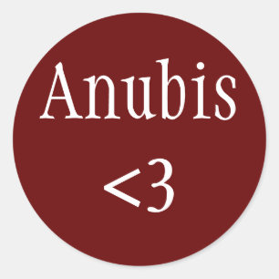 Adesivo Vinheta de amor de Deus egípcio Anubis