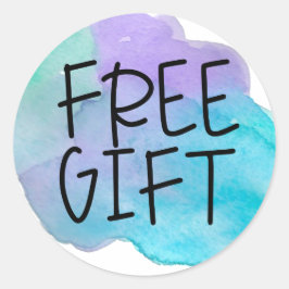 Adesivo Vinheta de amostra sem cor aquosa azul