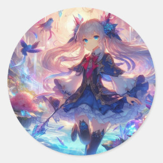 Adesivo Vinheta de anime colorido