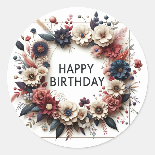 Adesivo Vinheta de aniversário (Frente)