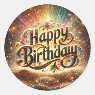 Adesivo vinheta de aniversário