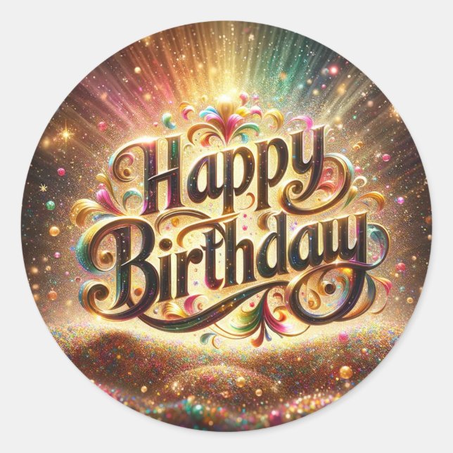 Adesivo vinheta de aniversário (Frente)