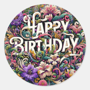 Adesivo Vinheta de aniversário