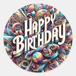 Adesivo Vinheta de aniversário