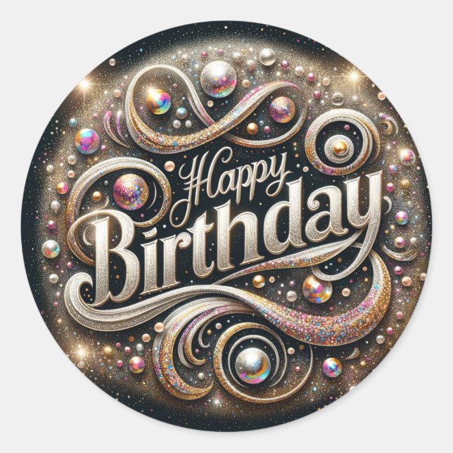 Adesivo Vinheta de aniversário (Frente)