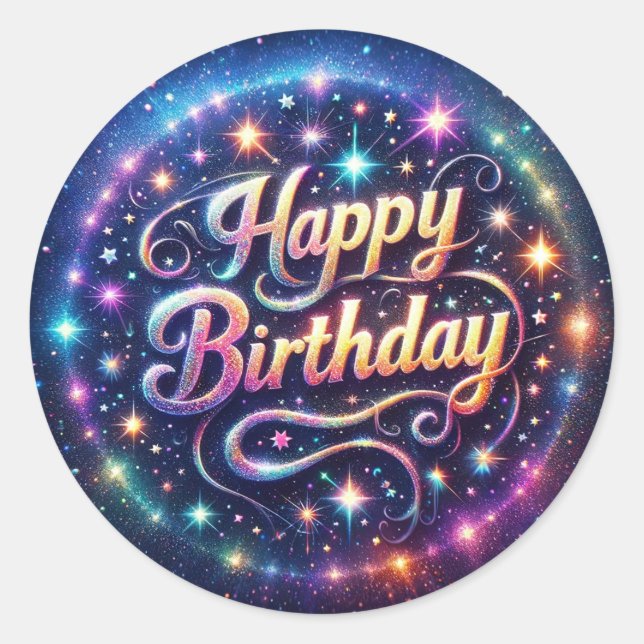 Adesivo Vinheta de aniversário (Frente)