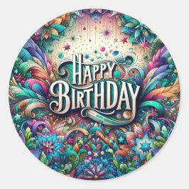 Adesivo Vinheta de aniversário