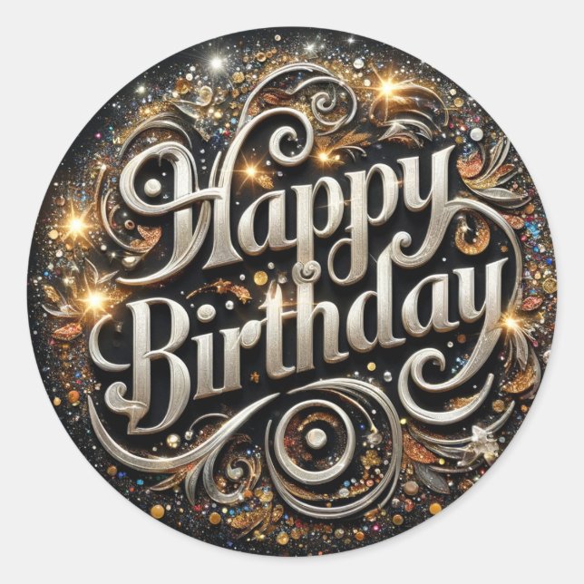 Adesivo Vinheta de aniversário (Frente)