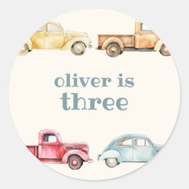 Adesivo Vinheta de aniversário de bip de bip