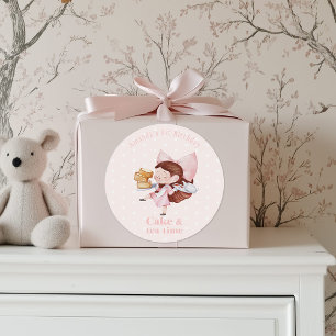 Adesivo Vinheta de aniversário de Bolo e Chá