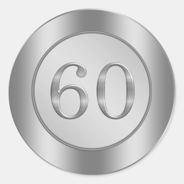 Adesivo Vinheta de Aniversário de Casamento 60 (Frente)