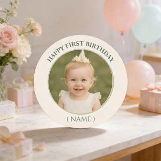 Adesivo Vinheta de aniversário de fotografia personalizada