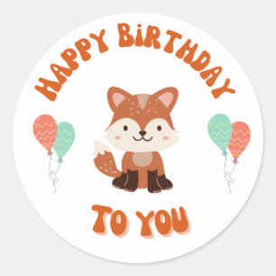 Adesivo Vinheta de aniversário de guaxinim