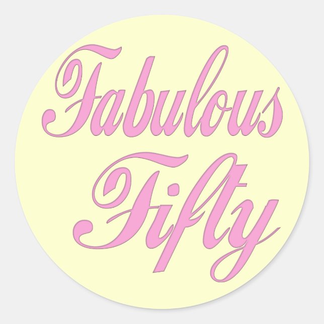 Adesivo Vinheta de aniversário Fabulosa 50º (Frente)