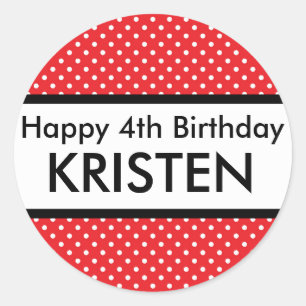 Adesivo Vinheta de aniversário feliz