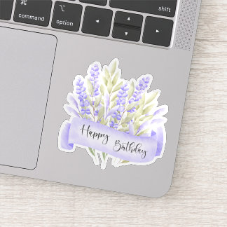 Adesivo Vinheta de aniversário feliz