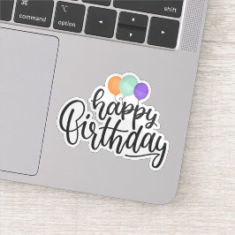 Adesivo Vinheta de aniversário feliz