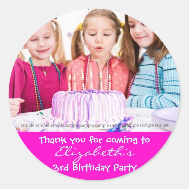 Adesivo Vinheta de aniversário personalizada: aniversário  (Frente)