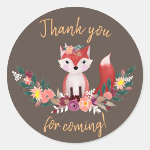 Adesivo Vinheta de Aniversário Rodada Foxy