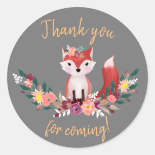 Adesivo Vinheta de Aniversário Rodada Foxy