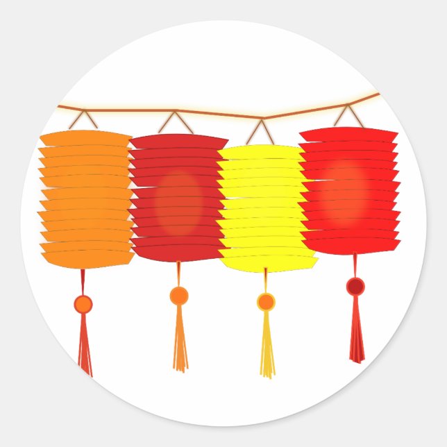 Adesivo Vinheta de Ano Novo Chinês (Frente)
