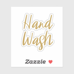 Adesivo Vinheta de armazenamento de lavagem manual