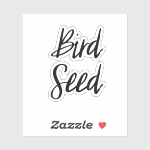 Adesivo Vinheta de armazenamento de sementes de aves