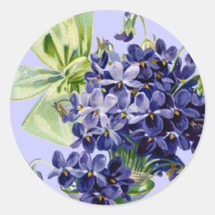 Adesivo Vinheta de Arte da Flor Violeta