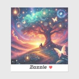 Adesivo Vinheta de arte sonhadora "Reverie"