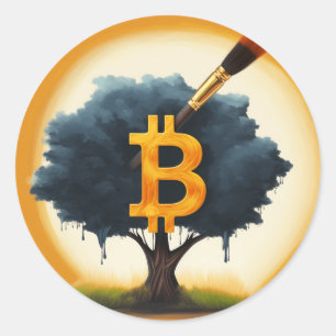 Adesivo Vinheta de Árvore Bitmoney