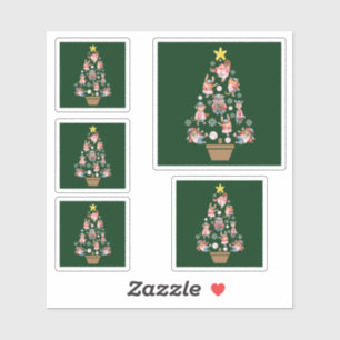 Adesivo Vinheta de Árvore de Natal de Beisebol