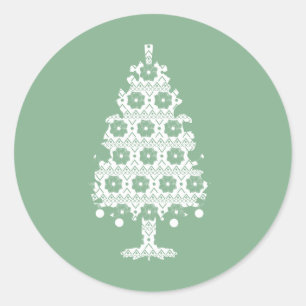 Adesivo Vinheta de Árvore de Natal do kit de inverno