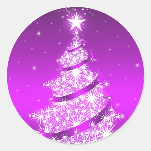 Adesivo Vinheta de Árvore de Natal Elegante (Frente)