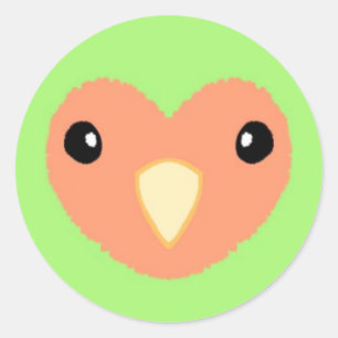Adesivo Vinheta de ave verde