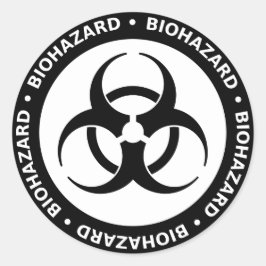 Adesivo Vinheta de aviso de perigo biológico