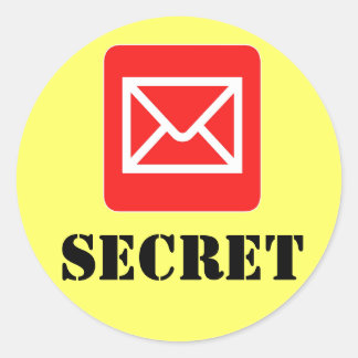 Adesivo Vinheta de Aviso Secreto Superior Confidencial