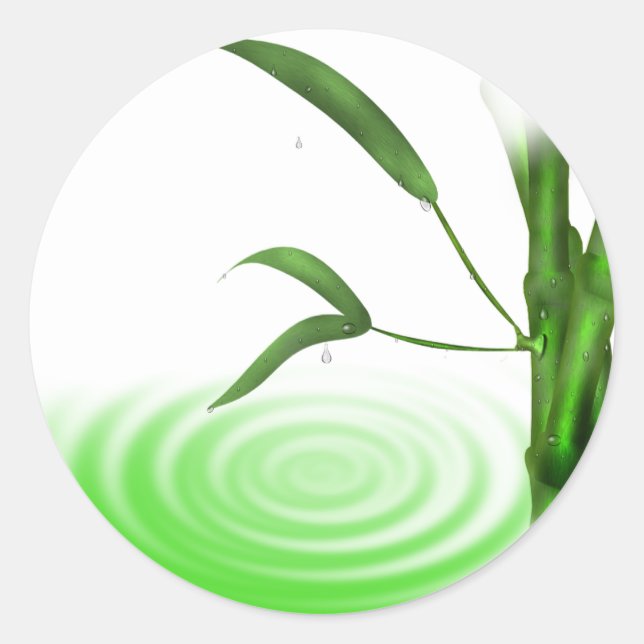 Adesivo Vinheta de bambu com água encanada (Frente)