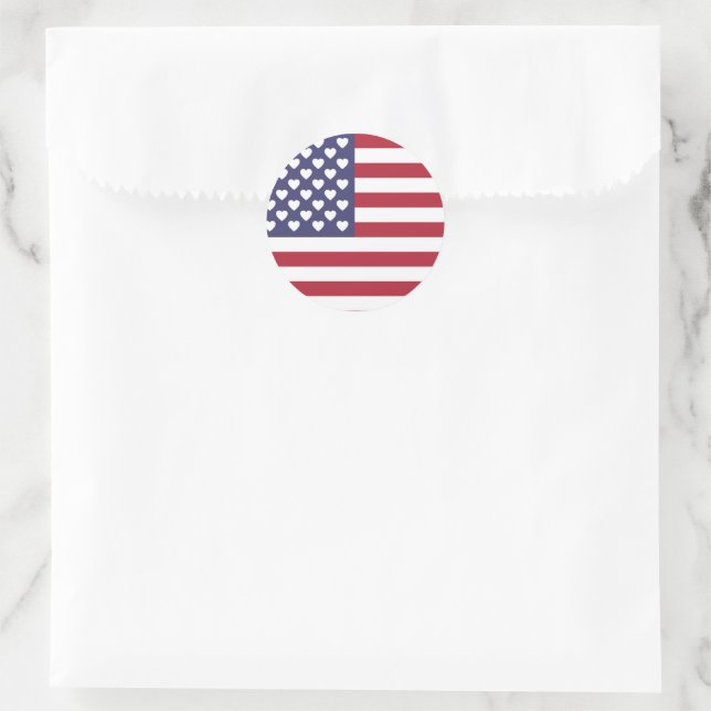 Adesivo Vinheta de bandeira americana (Bolsa)