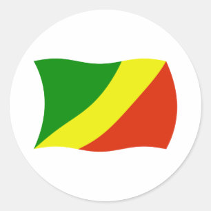Adesivo Vinheta de bandeira da República do Congo