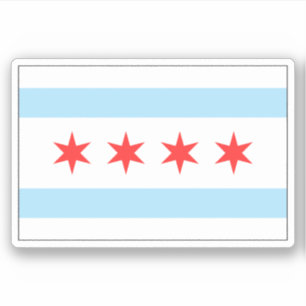 Adesivo Vinheta de bandeira de Chicago