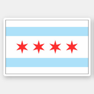 Adesivo Vinheta de bandeira de Chicago