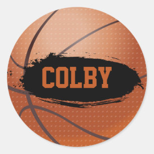 Adesivo Vinheta de Basquete Colby Grunge