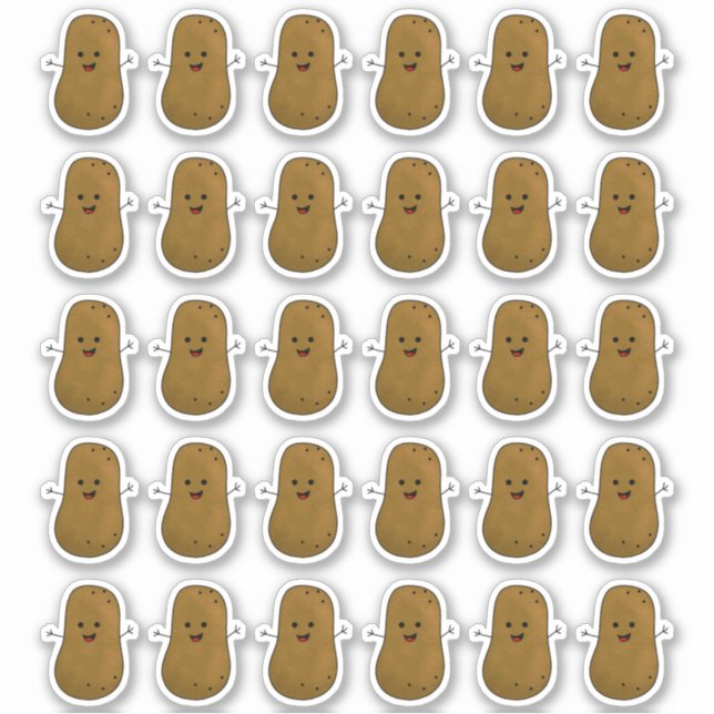 Adesivo Vinheta De Batatas Felizes (Frente)