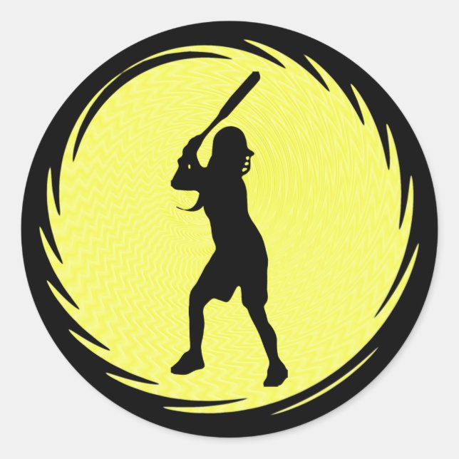 Adesivo Vinheta de Bateria de Softball (Frente)